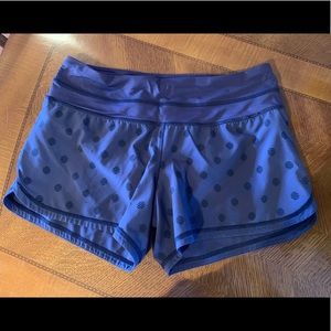 Lululemon Athletica Navy Polka-Dot Running Shorts